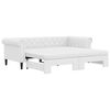vidaXL daybed med udtr&aelig;k og madrasser 90x200 cm kunstl&aelig;der hvid