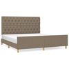 vidaXL sengeramme uden madras 160x200 cm stof gr&aring;brun