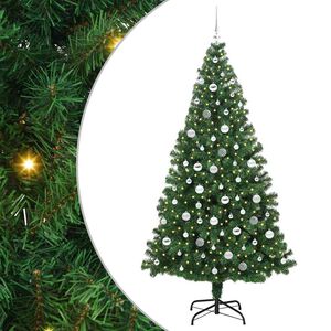 vidaXL Kunstigt juletr&aelig; med stativ Gr&oslash;n 210 cm PVC og St&aring;l og Plastik