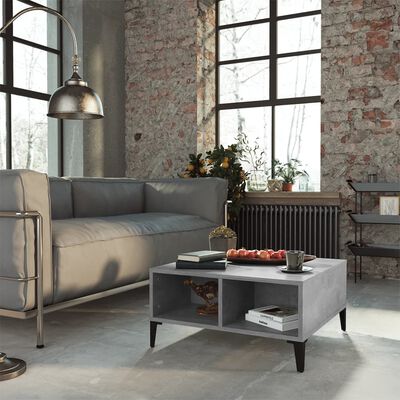 vidaXL sofabord 60x60x30 cm spånplade betongrå