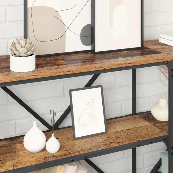 vidaXL Konsolbord Gammelt tr&aelig; 180 x 30 x 75 cm Konstrueret tr&aelig;