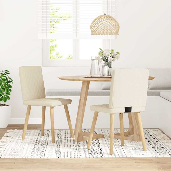 vidaXL spisebordsstole 2 stk. linned