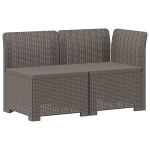 vidaXL 2-personers Havem&oslash;belsofa Rattan Look 2-personers PP Lysegr&aring;
