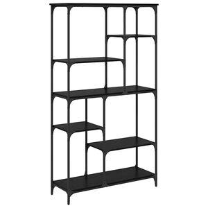 vidaXL Bogreol Sort eg 99 x 35,5 x 176 cm Konstrueret tr&aelig;