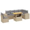 vidaXL sofas&aelig;t til haven 7 dele med hynder polyrattan beige
