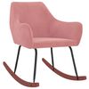vidaXL gyngestol fløjl lyserød