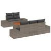 vidaXL Havesofa S&aelig;t 6 stk. Gr&aring; polyrattan
