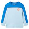 Sweatshirt til b&oslash;rn str. 116 bl&aring; og lysebl&aring;