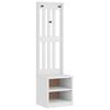 vidaXL Hall tr&aelig; SANDNES 45x40x159,5 cm massivt fyrretr&aelig; hvid