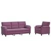 vidaXL Sofa S&aelig;t 2 pcs Lilla Fl&oslash;jl