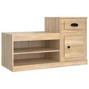 vidaXL skoreol 100x42x60 cm konstrueret tr&aelig; sonoma-eg
