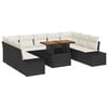 vidaXL Havesofa S&aelig;t 10 stk. Sort Poly rattan