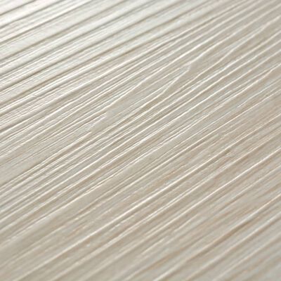 vidaXL selvklæbende PVC-gulvplanker 5,21 m² 2 mm egetræ klassisk hvid