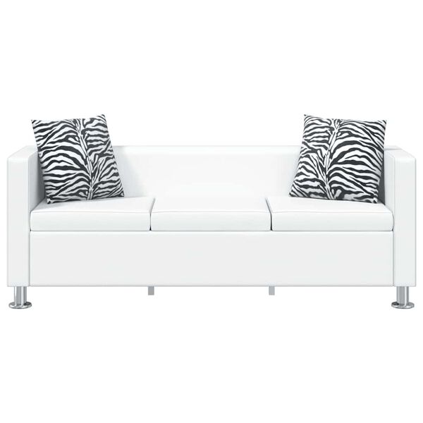 vidaXL sofasæt 3-pers. og 2-pers. sofa kunstlæder hvid