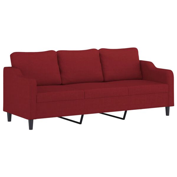 vidaXL 3-personers sofa 210 cm stof vinr&oslash;d