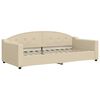 vidaXL daybed med madras 90x200 cm stof cremefarvet