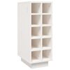 vidaXL Vinskab 23x34x61 cm massivt fyrretr&aelig; hvid