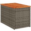 vidaXL havesideborde 2 stk. 55x34x37 cm polyrattan og massivt træ grå