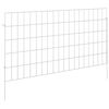 vidaXL Havehegn med p&aelig;le 12 pcs 95 x 50 cm Mesh Galvaniseret st&aring;l S&oslash;lv