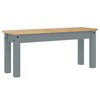 vidaXL spisebordsb&aelig;nk PANAMA 105x30x45 cm massivt fyrretr&aelig; gr&aring;