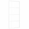 vidaXL skyded&oslash;r 90x205 cm h&aelig;rdet glas og aluminium hvid