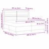 vidaXL LED Box Spring Bed med madras Bl&aring; 200 x 200 cm Stof