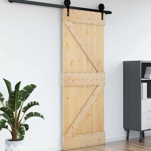 vidaXL D&oslash;r NARVIK 80 x 210 cm Massivt Fyrretr&aelig; (Ubehandlet)