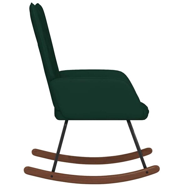 vidaXL gyngestol fl&oslash;jl m&oslash;rkegr&oslash;n