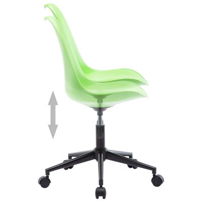 vidaXL drejelige spisebordsstole 6 stk. kunstlæder grøn