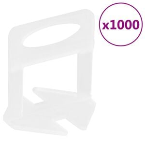 vidaXL nivelleringsklips til fliser 1000 stk. 2 mm