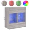 vidaXL v&aelig;gh&aelig;ngt tv-bord m. LED-lys 58,5x30x60,5 cm gr&aring; sonoma-eg