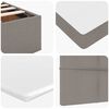 vidaXL Ottoman seng med madras & LEDs Taupe 140x190 cm Stof