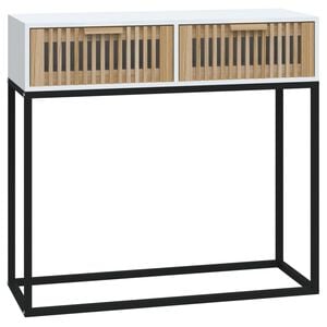 vidaXL konsolbord 80x30x75 cm konstrueret tr&aelig; og jern hvid