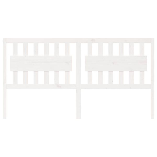 vidaXL sengeg&aelig;rde 185,5x4x100 cm massivt fyrretr&aelig; hvid