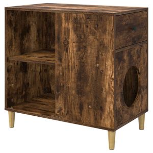 vidaXL Kat Hus R&oslash;get eg 72 x 42.5 x 70 cm Konstrueret tr&aelig;