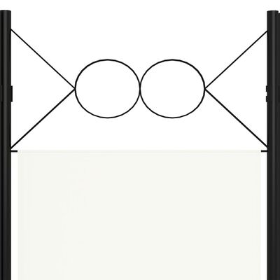 vidaXL 4-panels rumdeler 160x180 cm cremehvid