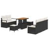 vidaXL Havesofa S&aelig;t 8 stk. Sort polyrattan
