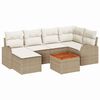 vidaXL Havesofa Sæt 7 pcs Beige og hvid