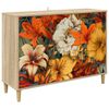 vidaXL Sideboard GENNEP Sonoma-eg 102 x 33 x 75 cm Konstrueret tr&aelig;
