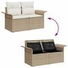 vidaXL Havesofa S&aelig;t med opbevaring 9 pcs Beige og creme polyrattan