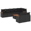 vidaXL Patio Sofa Set 8-personers Black