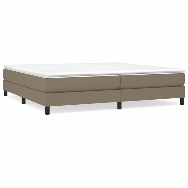 vidaXL Boxspring sengeramme 200x200 cm stof gråbrun