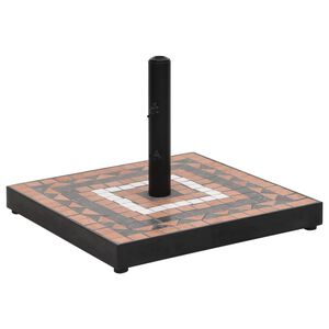 vidaXL parasolfod 12 kg firkantet terrakotta og hvid