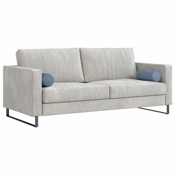 vidaXL Bolsterpuder 2 pcs Blå Ø 15 x 40 cm Velourstof