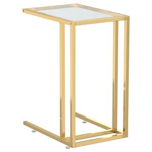 vidaXL sidebord 50x35x65 cm h&aelig;rdet glas transparent