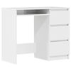 vidaXL skrivebord 90x45x76 cm konstrueret tr&aelig; h&oslash;jglans hvid