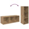 vidaXL TV-m&oslash;bels&aelig;t V&aelig;gmonteret 2 pcs Artisan Egetr&aelig; 107 x 35 x 37 cm