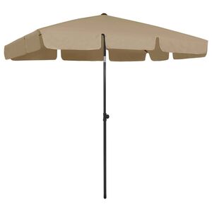 vidaXL strandparasol 200x125 cm gr&aring;brun