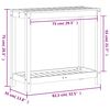 vidaXL plantebord med hylde 82,5x35x75 cm massivt fyrretræ
