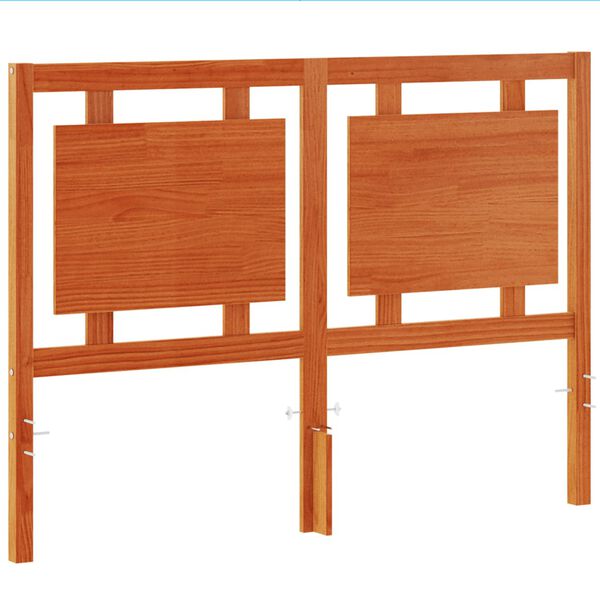 vidaXL sengegavl 135 cm massivt fyrretr&aelig; gyldenbrun